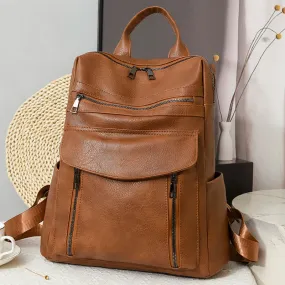 UAKISS  -  Women Backpacks High Quality Pu Leather School Backpacks for Girls Large Capacity Travel Backpack Leisure Shoulder Bags Mochila